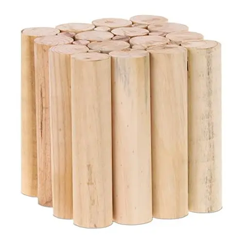 Produktbild: Relaxdays Blumenhocker, Holz, eckig, gedrechselt, für Blumentöpfe, Pflanzkübel, Blumenständer HBT 20 x 20 x 20 cm, Natur