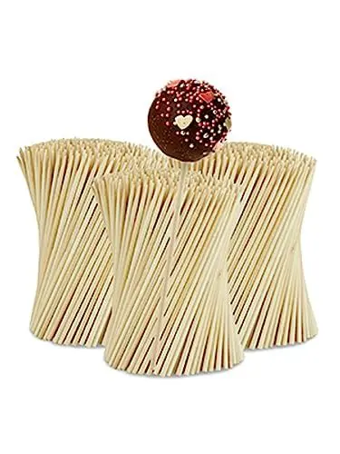 Produktbild: Relaxdays Cake Pop, 1000 Stück, 15 cm lang, Lollipop Sticks aus Bambus, Popcake Stäbchen, Kuchen am Stiel, Natur