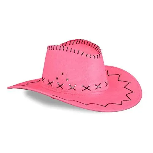 Produktbild: Relaxdays, pink Cowboyhut Fasching, Westernhut, für Erwachsene, im Westernstyle, Karneval, mit Kopfband, Faschingshut, 10024992_52, Rosa