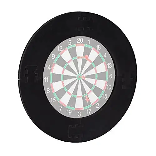 Produktbild: Relaxdays Dart Catchring R7, 4-teilig, Schutzring für 45cm Dartscheibe, stabil, Wandschutz, EVA, Gesamt-Ø 72 cm, schwarz, 72 x 72 x 3 cm
