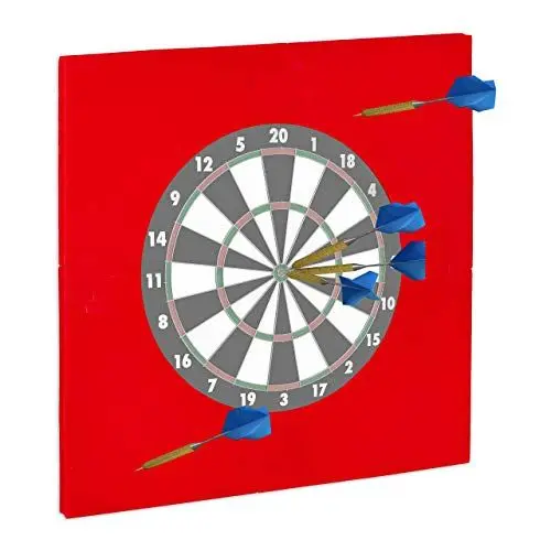 Produktbild: Relaxdays Unisex – Erwachsene Dartscheibe Schutzring R6, Wandschutz für 45 cm Dartboard, Eva, Dart Auffangring HBT: 71 x 71 x 3 cm, rot, 1 Stück