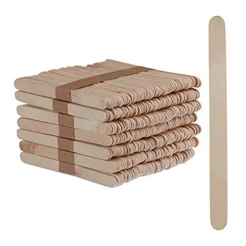 Produktbild: Relaxdays Eisstiele aus Holz, 500 Stück, EIS Holzstäbchen, Basteln, Backen, DIY EIS am Stiel, HxB: 11,5 x 1 cm, Natur