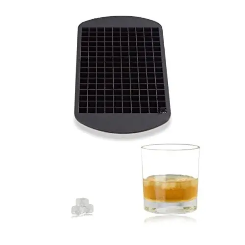 Produktbild: Relaxdays Eiswürfelform aus Silikon, für 1 cm Eiswürfel, BPA-frei, Eiswürfelbehälter, HxBxT: 1 x 23,5 x 12 cm, schwarz