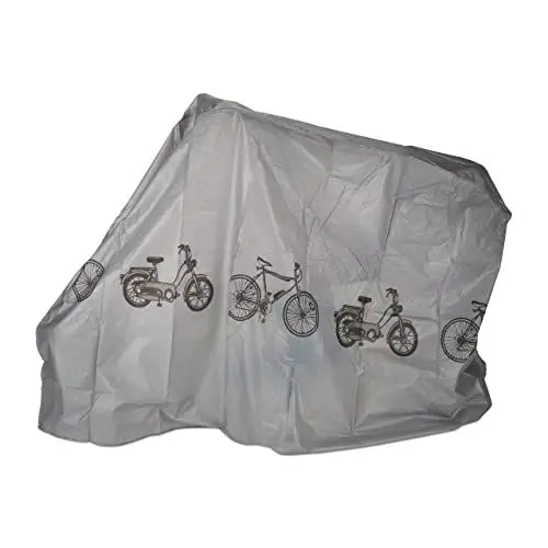 Produktbild: Relaxdays Fahrrad 200 x 115 cm, in Grau Fahrradgarage aus Polyethylen, reißfeste Schutzhülle, Sonnenschutz, robuste Abdeckung 200 x 110 cm