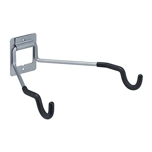 Produktbild: Relaxdays Fahrrad Wandhalterung, klappbar, Tragkraft 25 kg, Wohnung & Keller, 11x31x33 cm, Fahrradhalter, schwarz/Silber