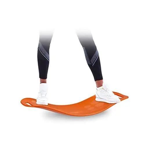 Produktbild: Relaxdays Fitness Balance, Twist-Board für Ganzkörpertraining, Yoga, bis 150 kg, Gleichgewichtstrainer, orange