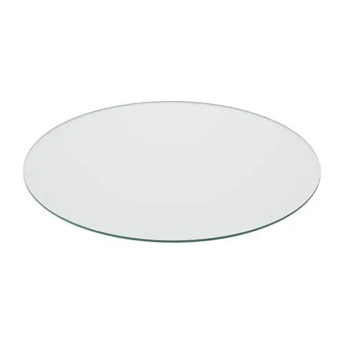 Produktbild: Relaxdays Glasplatte, Ø 80 cm, 8 mm dick, gehärtetes ESG, runde Glasscheibe für Tisch & Kamin, Tischplatte, transparent