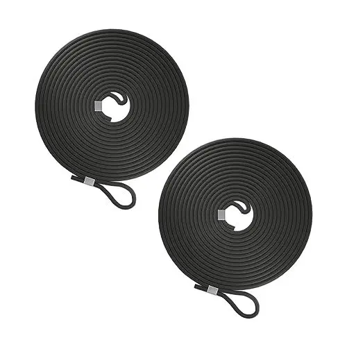 Produktbild: Relaxdays Gummiseil 2er Set, Auto, Kofferraum, 7,5m, Expanderseil, Schlaufe, Anhänger & Camping, Planenspanner, schwarz