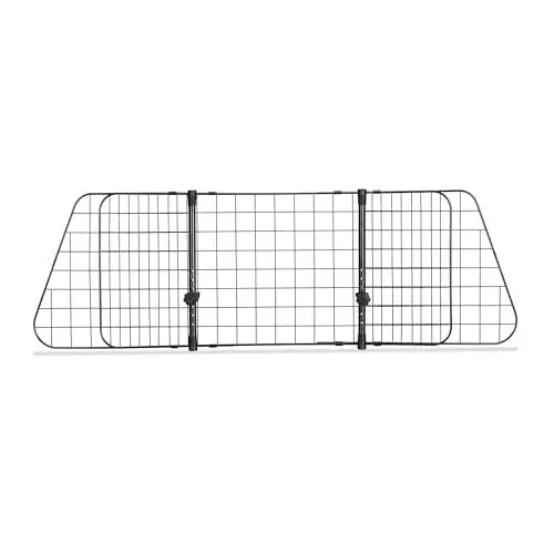 Produktbild: Relaxdays Hundegitter Auto, Trenngitter Universal groß, verstellbare Breite, Autogitter Maße HxB 40 x 92-157 cm, schwarz