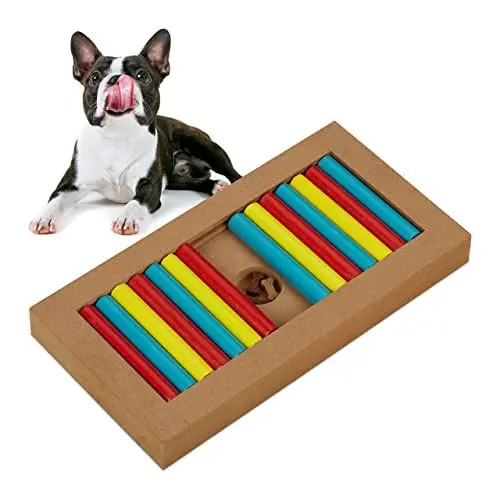 Produktbild: Relaxdays Intelligenzspielzeug für Hunde, Leckerli verstecken, MDF, interaktives Hundespielzeug Intelligenz, mehrfarbig, 1 Stück