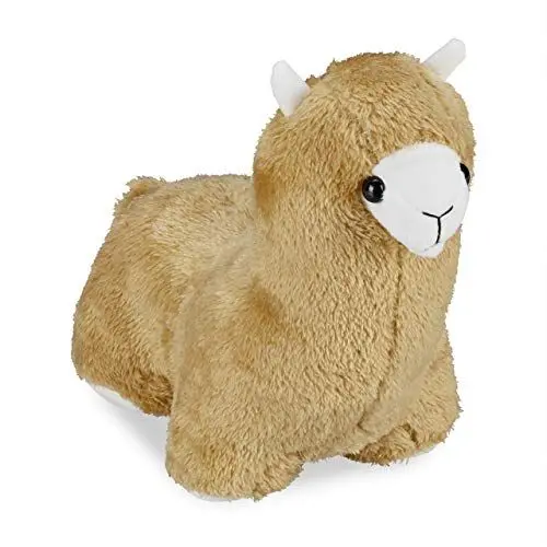Produktbild: Relaxdays Lama Türstopper, Stoff, mit Sand gefüllt, für Boden, innen, schwer, Türsack Tier, HxBxT 23x14x29 cm, Hellbraun