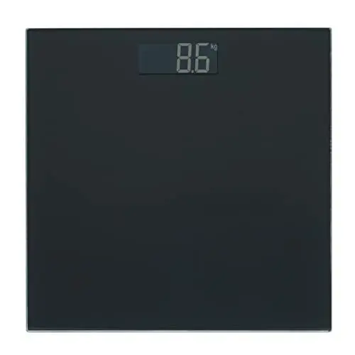 Produktbild: Relaxdays Personenwaage, Glas, digitale Körperwaage, bis 180 kg, automatisches Ein- & Ausschalten, kg & lbs, schwarz