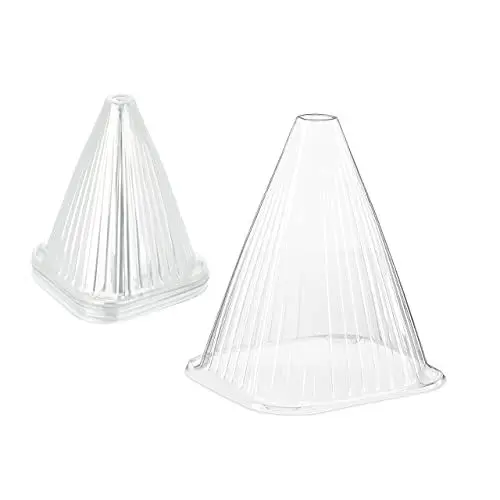 Produktbild: Relaxdays Pflanzenhut, 24 Stück, Schneckenschutz, Frostschutz, Wachstumshilfe, HBT: 22 x 19 x 19 cm, PVC, transparent