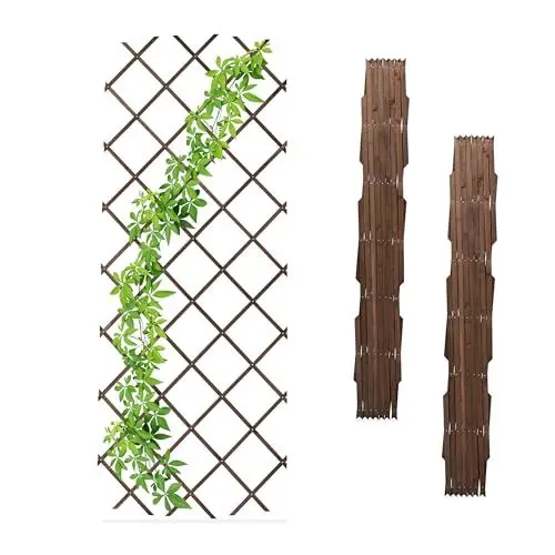 Produktbild: Relaxdays Rankgitter ausziehbar, 3er Set, Rankhilfe Kletterpflanzen, 180x90 cm, Garten, Balkon, Terrasse, Holz, braun, 180x90cm