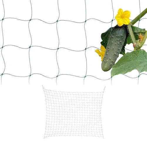 Produktbild: Relaxdays Ranknetz, 2er Set, für Gewächshaus, 180 x 360 cm, Rankhilfe Gurken, Maschenweite 10 cm, Gewächshausnetz, grün