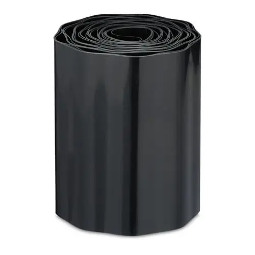 Produktbild: Relaxdays Rasenkante, 20 cm x 9 m, zur Beeteinfassung & Umrandung von Wegen, Flexibles Rasenband, Kunststoff, schwarz