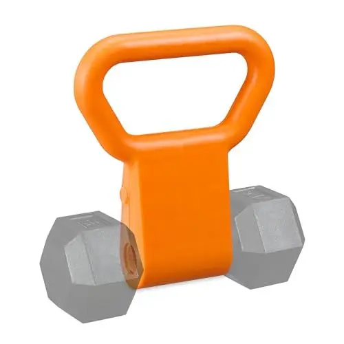 Produktbild: Relaxday Hantelgriff Adapter, Hantelgriff für Kurzhanteln, Hantelhalterung, Kunststoff, HxBxT: 28 x 23 x 7 cm, orange