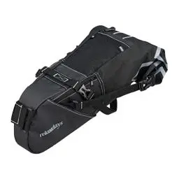 Produktbild: Relaxdays Satteltasche, wasserdicht, HxBxT: 15 x 35 x 65 cm, Bikepacking Fahrradtasche, Mountainbike & Rennrad, schwarz