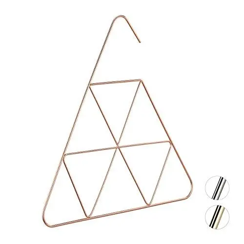 Produktbild: Relaxdays Schalbügel, edles Design, Bügel für Schal, Tuch, Accessoires, 3 mm dünn, platzsparend, Metall Bügel, kupfer