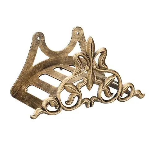 Produktbild: Relaxdays Schlauchhalter, Gusseisen, antikes Design, Aufhängung für Gartenschlauch, HxBxT: 16 x 29 x 14 cm, Bronze