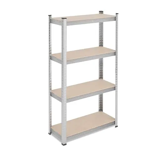 Produktbild: Relaxdays Schwerlastregal, HxBxT: 138x70x30 cm, 200 kg, verzinkter Stahl, Lagerregal Keller, Garage, zum Stecken, Silber