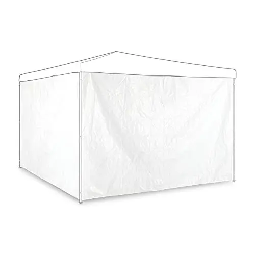 Produktbild: Relaxdays Seitenteile für Pavillon, 2er Set, 3x2 m, wasserdicht, ohne Fenster, Klettverschluss, PE Seitenwand, weiß