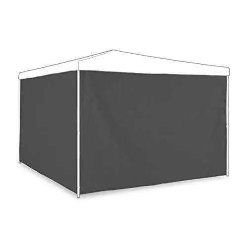 Produktbild: Relaxdays Seitenteile für Pavillon, 2er Set, HxB: 2x3 m, Seitenwände ohne Fenster, wasserdicht, PE-Kunststoff, grau