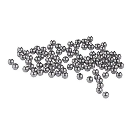 Produktbild: Relaxdays Stahlkugeln 500er Set, Ø 7 mm, Metallkugeln für Steinschleudern, ungehärteter Stahl, Schleudermunition, Silber