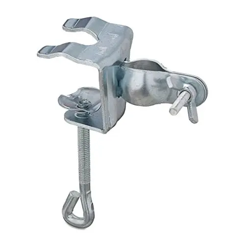 Produktbild: Relaxdays Sonnenschirm Tischbefestigung, Stahl, Stockgröße 19-32 mm, Sonnenschirmhalter Balkongeländer & Tisch, Silber