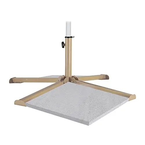 Produktbild: Relaxdays Sonnenschirmständer, für Platten 40x40cm, Kreuzständer klappbar, Schirmstangen 25-35mm, Plattenständer, braun