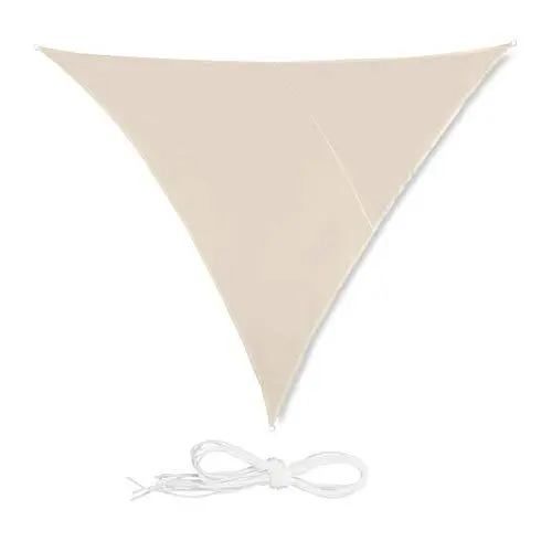 Produktbild: Relaxdays Sonnensegel Dreieck, wasserabweisend, UV-beständig, mit Spannseilen, Terrasse, Balkon, Garten, 4x4x4m, beige