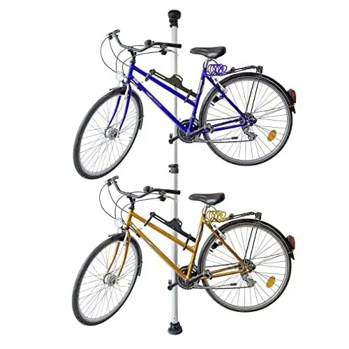 Produktbild: Relaxdays Sonstiges Teleskop-fahrradhalterung Für 2 Fahrräder Verstellbar, silber und schwarz, STANDARD (160-340 Cm)