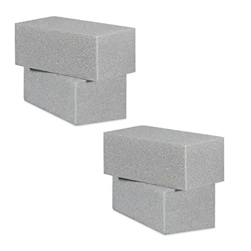 Produktbild: Relaxdays Steckschaum für Trockenblumen, 4er Set Steckziegel, Trockensteckschaum Blumengestecke, HBT 8x22,5x10,5cm, grau, 4 Stück, 4