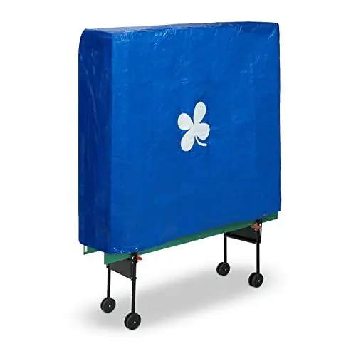 Produktbild: Relaxdays Tischtennisplatte Abdeckung, HBT: 145x150x70 cm, Abdeckplane Tischtennistisch, Outdoor Hülle, Kunststoff, blau
