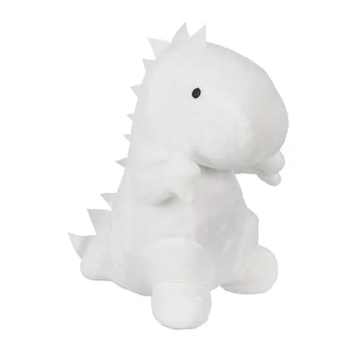 Produktbild: Relaxdays Türstopper Dino, Stoff mit Sandfüllung, Türpuffer für Boden, Deko Türsack Kinder, HxBxT: 23 x 14 x 21 cm, weiß
