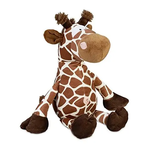 Produktbild: Relaxdays Türstopper Giraffe, Stoff, für Boden, Sand, schwer, innen, weich, Türpuffer Tier, HBT: 26 x 25 x 23 cm, braun