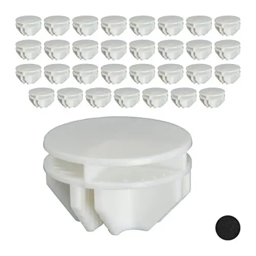 Produktbild: Relaxdays Verbindungsstücke für Steckregalsystem, 40er Pack, Verbinder Steckregal, Ersatz, stabil, Kunststoff, weiß Standard