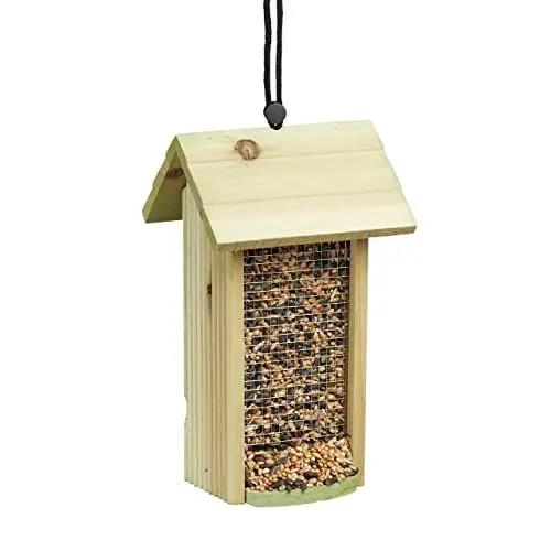 Produktbild: Relaxdays Vogelfutterhaus zum Hängen, Aus Holz, Ohne Ständer, HBT: ca. 26 x 15 x 15 cm, Vogelhaus