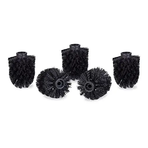 Produktbild: Relaxdays WC-Bürstenkopf im 5er Set, lose Toilettenbürsten 9,5 mm Gewinde, Ersatzbürstenkopf Durchmesser 8 cm, schwarz, 8 x 8 x 9 cm (nur für relaxdays WC-Garnituren geeignet)