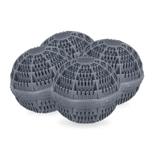 Produktbild: Relaxdays Waschball, 4er Set, Waschkugel für Waschmaschine, ökologisch, hautfreundlich, Waschen ohne Waschmittel, blau
