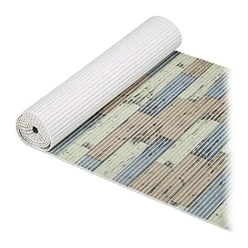 Produktbild: Relaxdays Weichschaummatte, zuschneidbar, Bad, Sauna, Pool, Antirutschmatte, Holzoptik, BxT 65 x 300 cm, braun grau, Holz/Grün, 300 cm