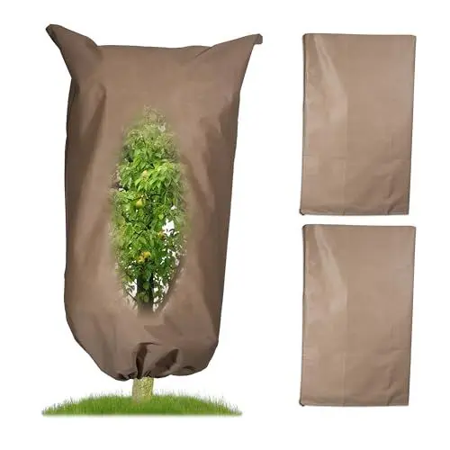 Produktbild: Relaxdays Winterschutzhaube 3er Set, Vlies Pflanzen Frostschutz, Winter Pflanzenschutz, 240x200 cm, Abdeckvlies, beige