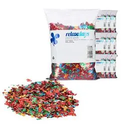 Produktbild: Relaxdays XXL Konfetti Sack, Riesen Metallic Konfetti, kunterbuntes Glitzer Konfetti, Geburtstag, Fasching, Festival, bunt, 1er Set (0,28kg), Packung