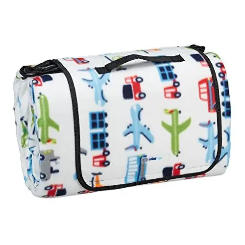 Produktbild: Relaxdays XXL Picknickdecke, 300x200cm, isoliert, wasserdicht, Fleece Stranddecke, Campingdecke, Tragegriff, bunt