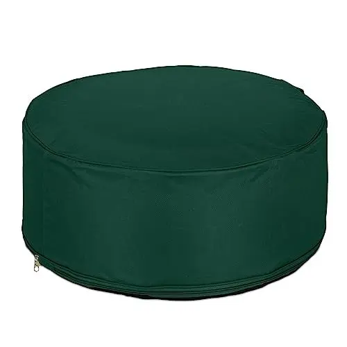 Produktbild: Relaxdays aufblasbarer Hocker, Outdoor Pouf für Garten, Balkon, Camping, Sitzhocker rund, HxD: 26x56 cm, Sitzpouf, grün