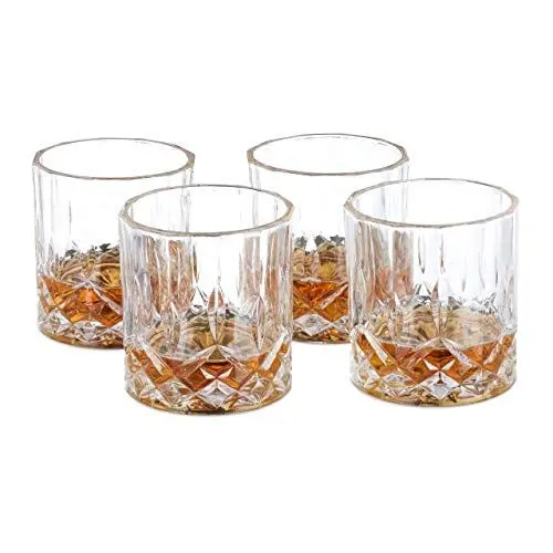 Produktbild: Relaxdays, transparent Whisky Gläser 4er Set, 200 ml, Gastro, edle Kristalloptik, feine Whiskybecher, f. Hausbar/Vitrine, 4 Stück (1er Pack), 4