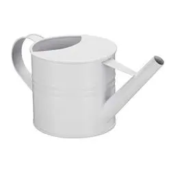 Produktbild: Relaxdays, weiß Gießkanne, 1,3 Liter, für Zimmerpflanzen, Dekogießkanne Trockenblumen, Vintage, Metall pulverbeschichtet