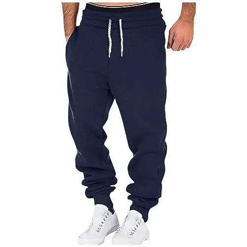 Produktbild: Relaxhose Herren Slim Fit Leggings Latzhose Herren Jockey Unterhosen Herren Men's Activewear Fitness Hosen Herren Weite Hose 40 Cargohose Herren Kompressionsstrumpfhose Unterhose Blau 2XL