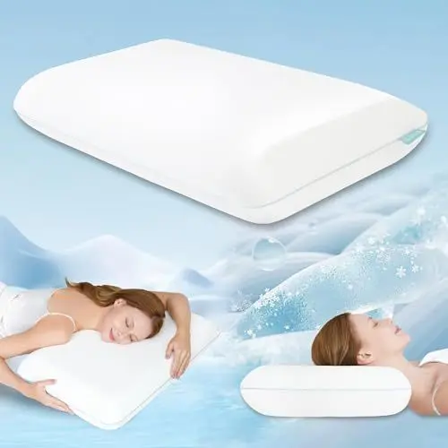Produktbild: Releep Weiches Kühlendes Kopfkissen, 40x70 Memory Foam Kissen, Kühlkissen zum Schlafen, Ergonomisches Nackenstützkissen