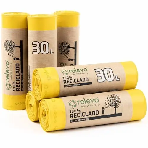 Produktbild: Relevo 90 Stück Müllbeutel 30 L - 100% Recycelt Müllsäcke